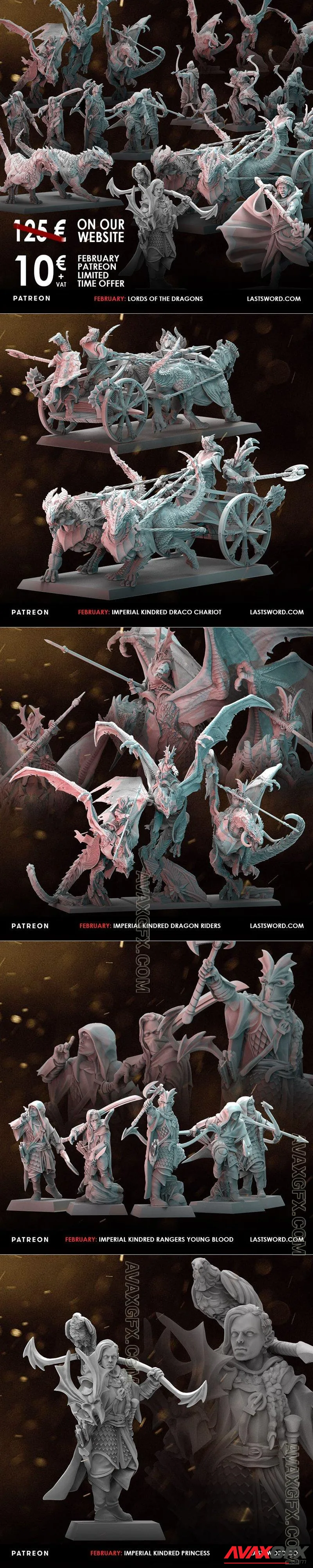 Last Sword Miniatures - Lords of the Dragons - STL 3D Model