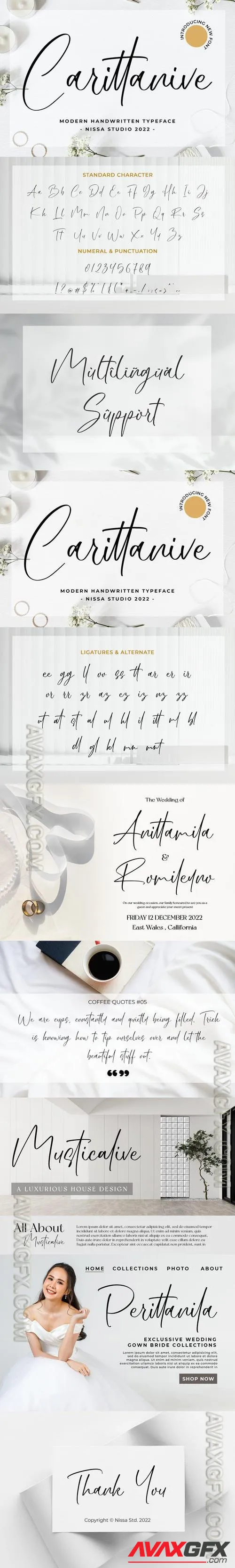 Carittanive - Signature Font
