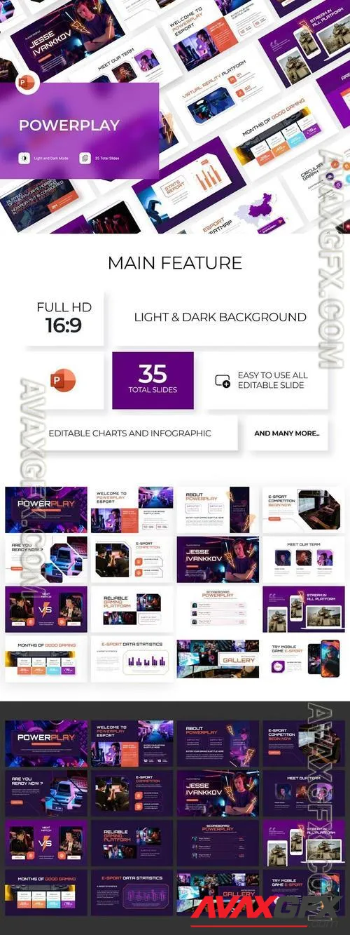 Powerplay Gaming PowerPoint Template