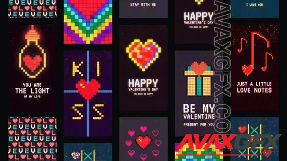 Valentines Day Pixel Stories 50619978 Videohive