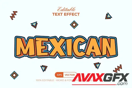 Mexican Text Effect Retro Style - 92008503