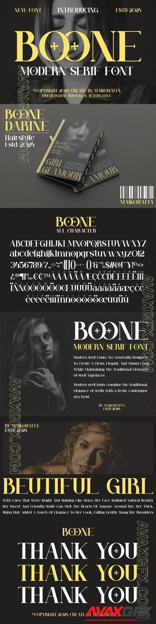 Boone - Modern Serif Font