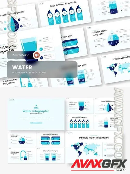 Water Infographic Presentation PowerPoint