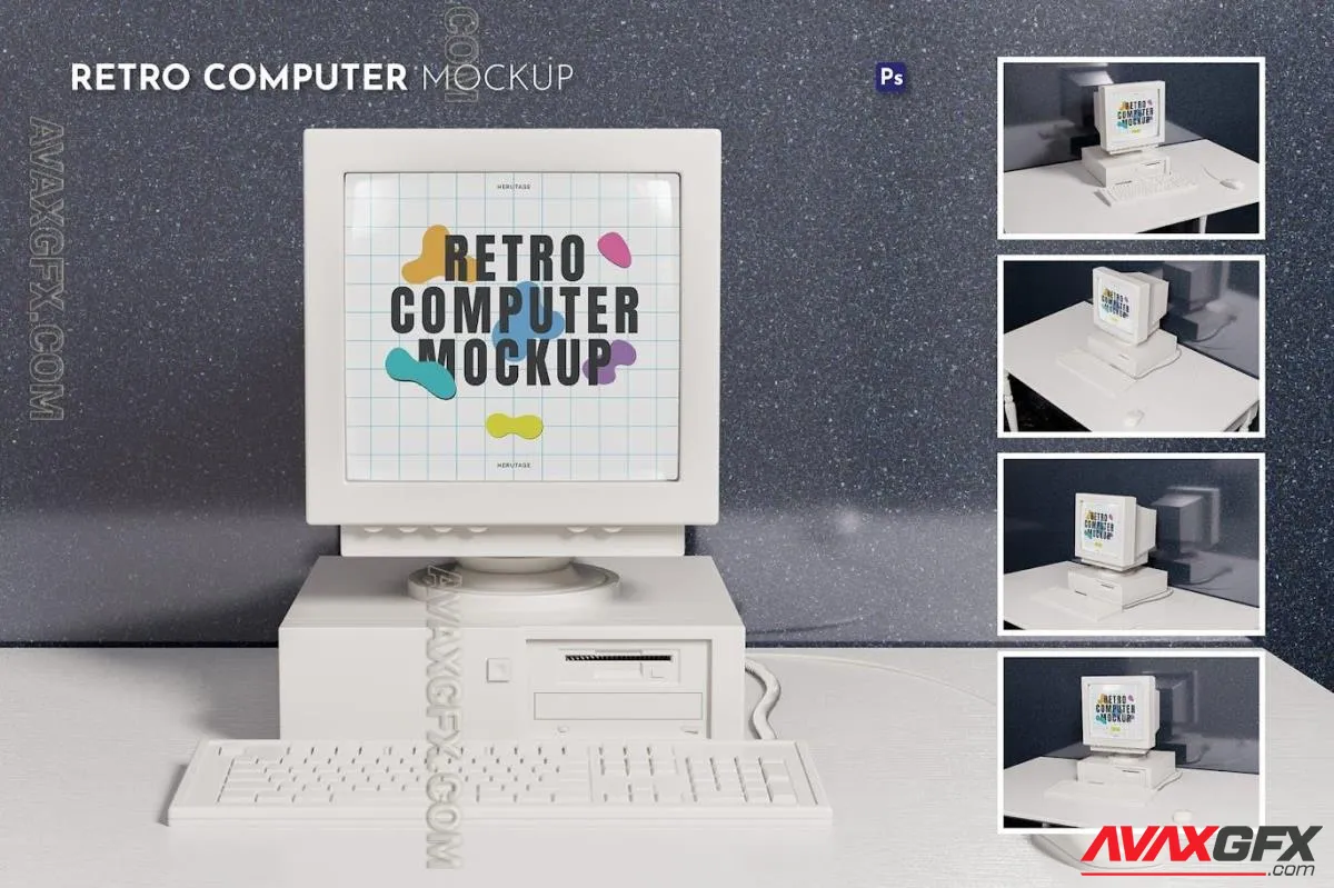 Retro Computer Mockup