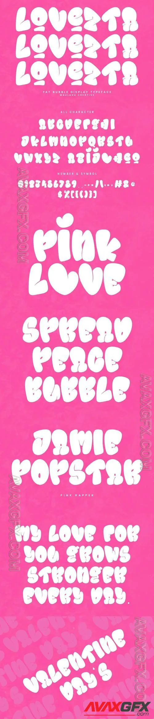 Lovezta Fat Bubble Display Font