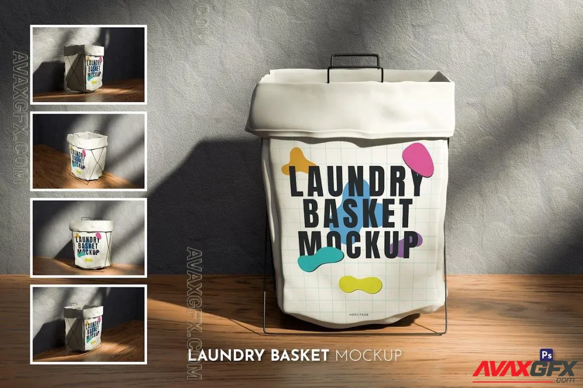 Laundry Basket Mockup