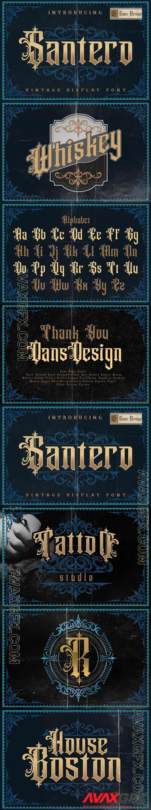 Santero Modern Blackletter Font
