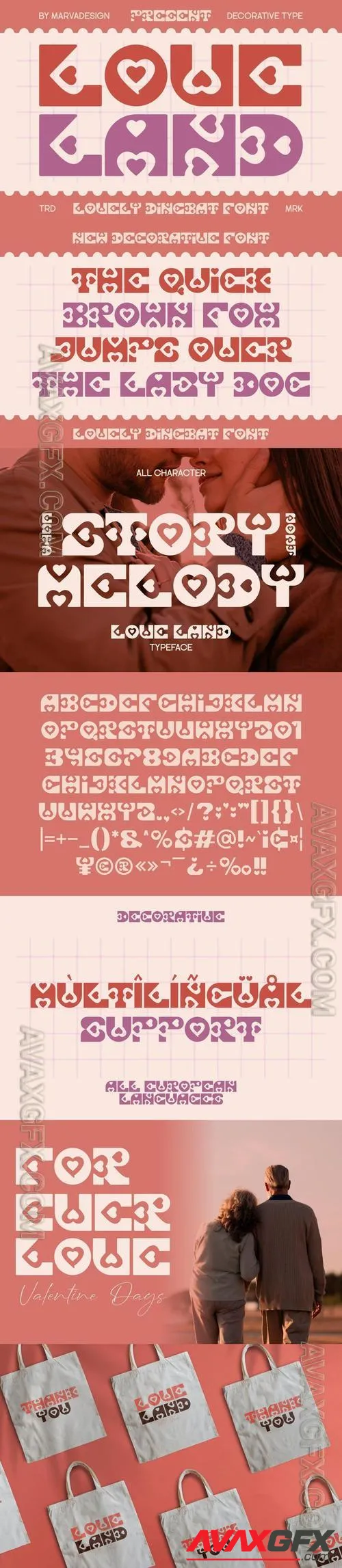 Love Land - Dingbat Display Font