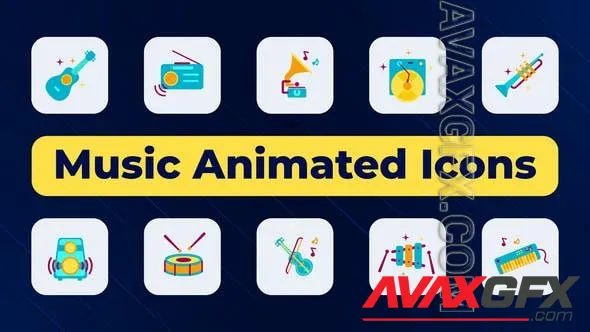 Music Animated Icons 50895992 Videohive