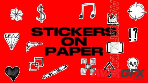 Stickers On Paper 50850184 Videohive