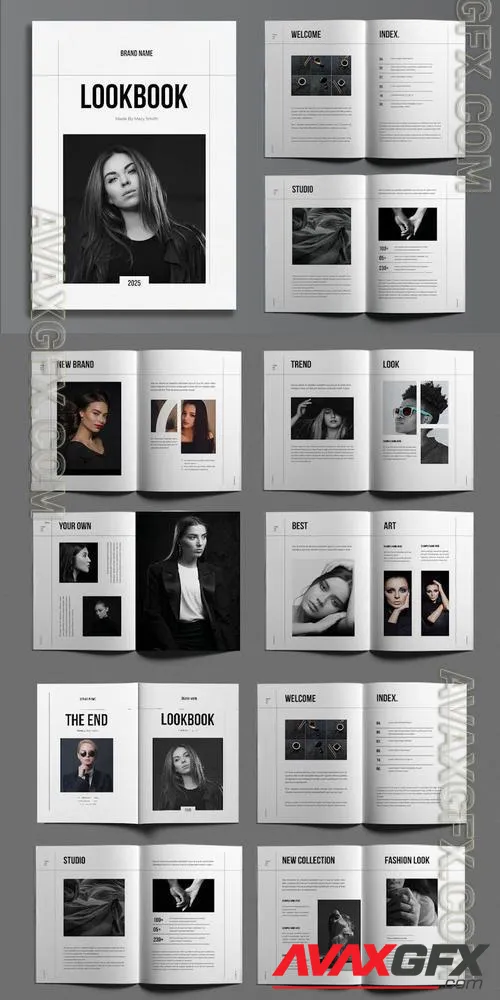 Look Book Template Design