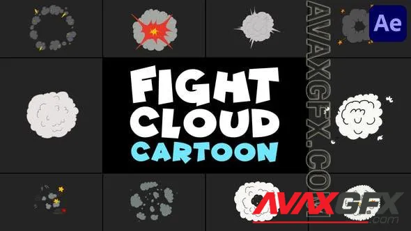Fight Cloud Cartoon | After Effects 50947980 Videohive