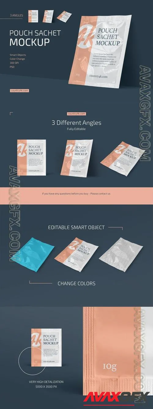 Pouch Sachet Mockup Set