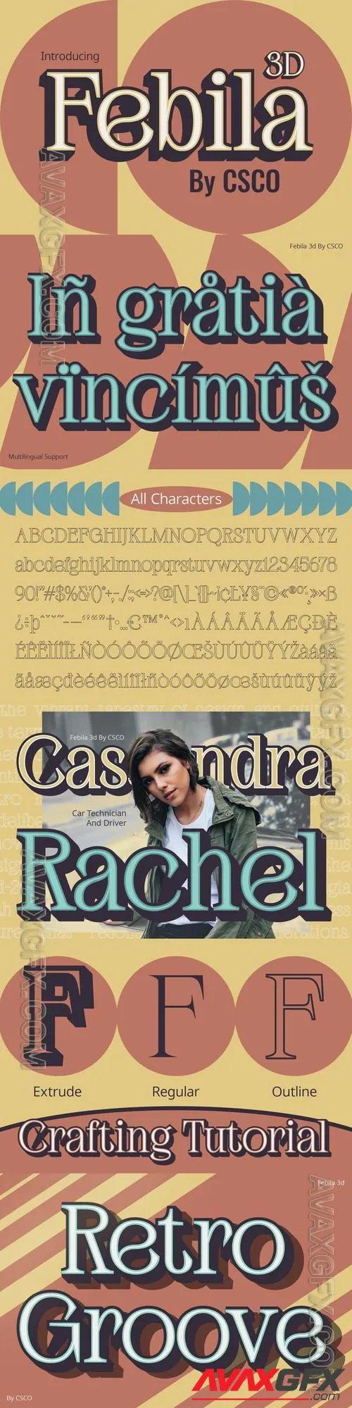 Febila 3D Font