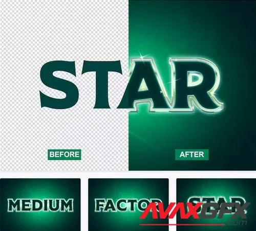 Star Text Effect - RS7272F