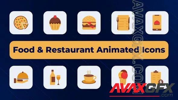 Food & Restaurant Animated Icons 50552202 Videohive