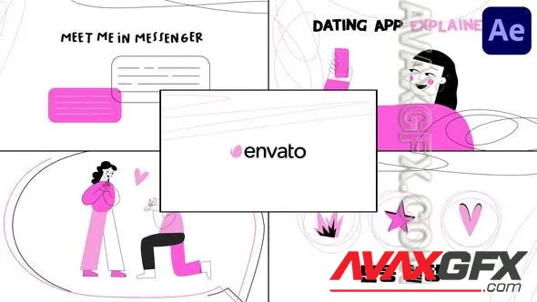 Dating App Explainer for After Effects 50741835 Videohive
