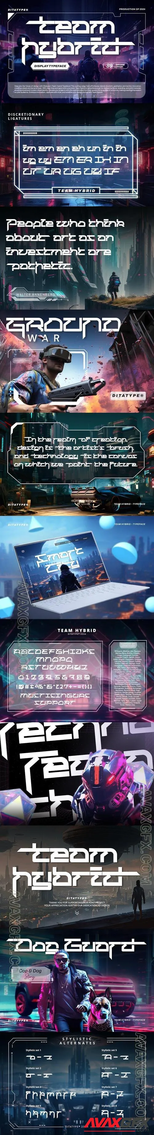 Team Hybrid Font