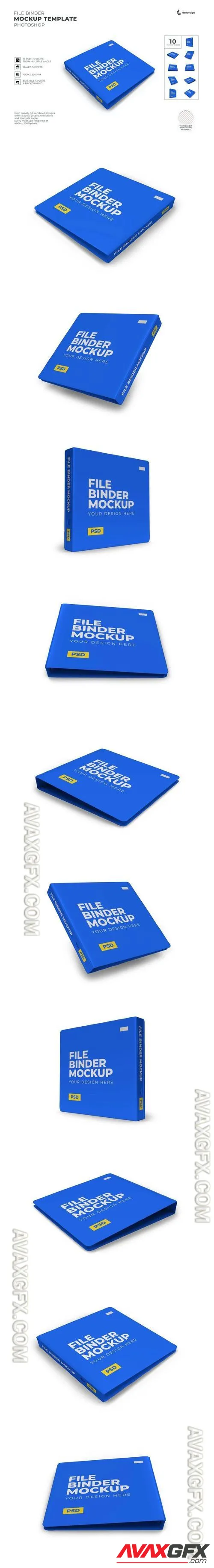 File Binder Mockup Template Set