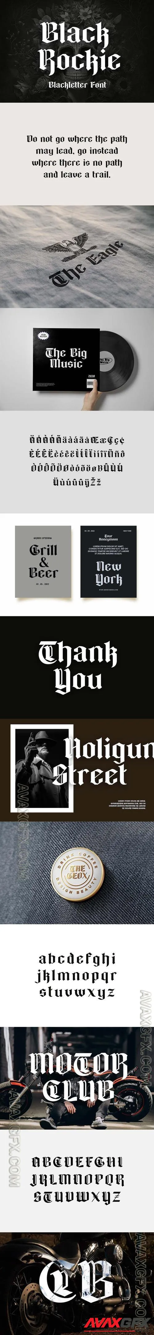 Black Rockie Blackletter Font