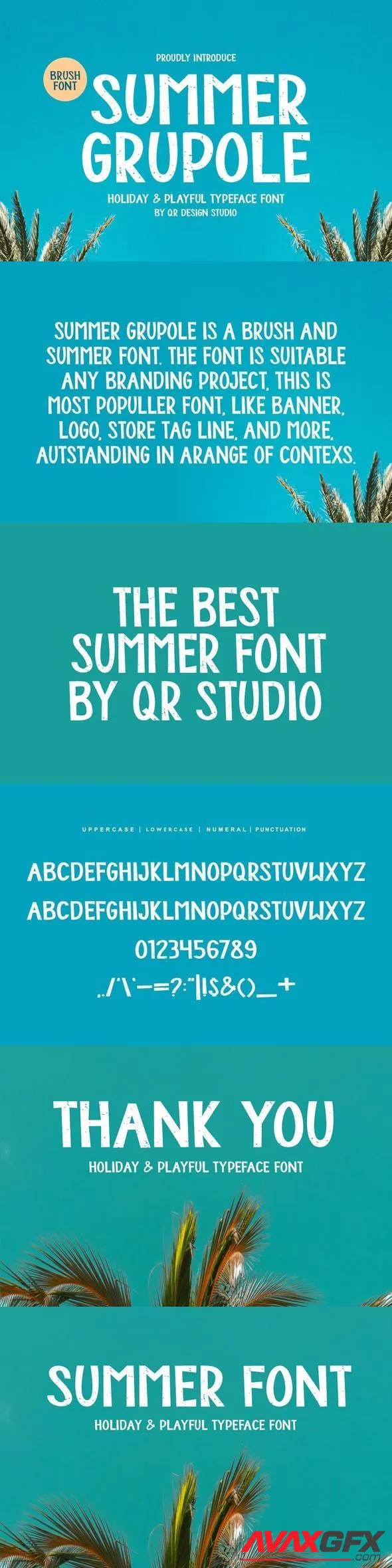 Summer Grupole - Grunge & Playful Font