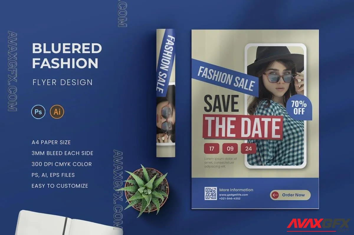 Bluered Fashion Flyer