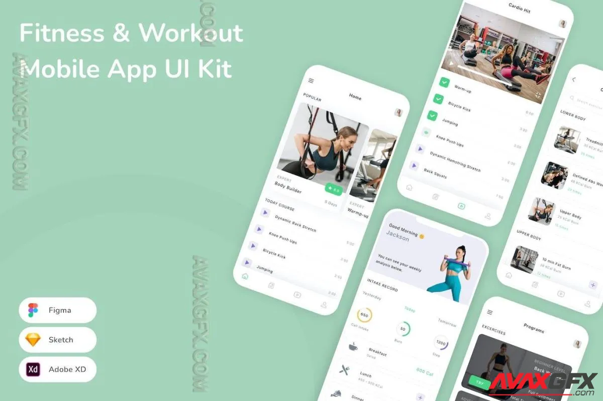 Fitness & Workout Mobile App UI Kit