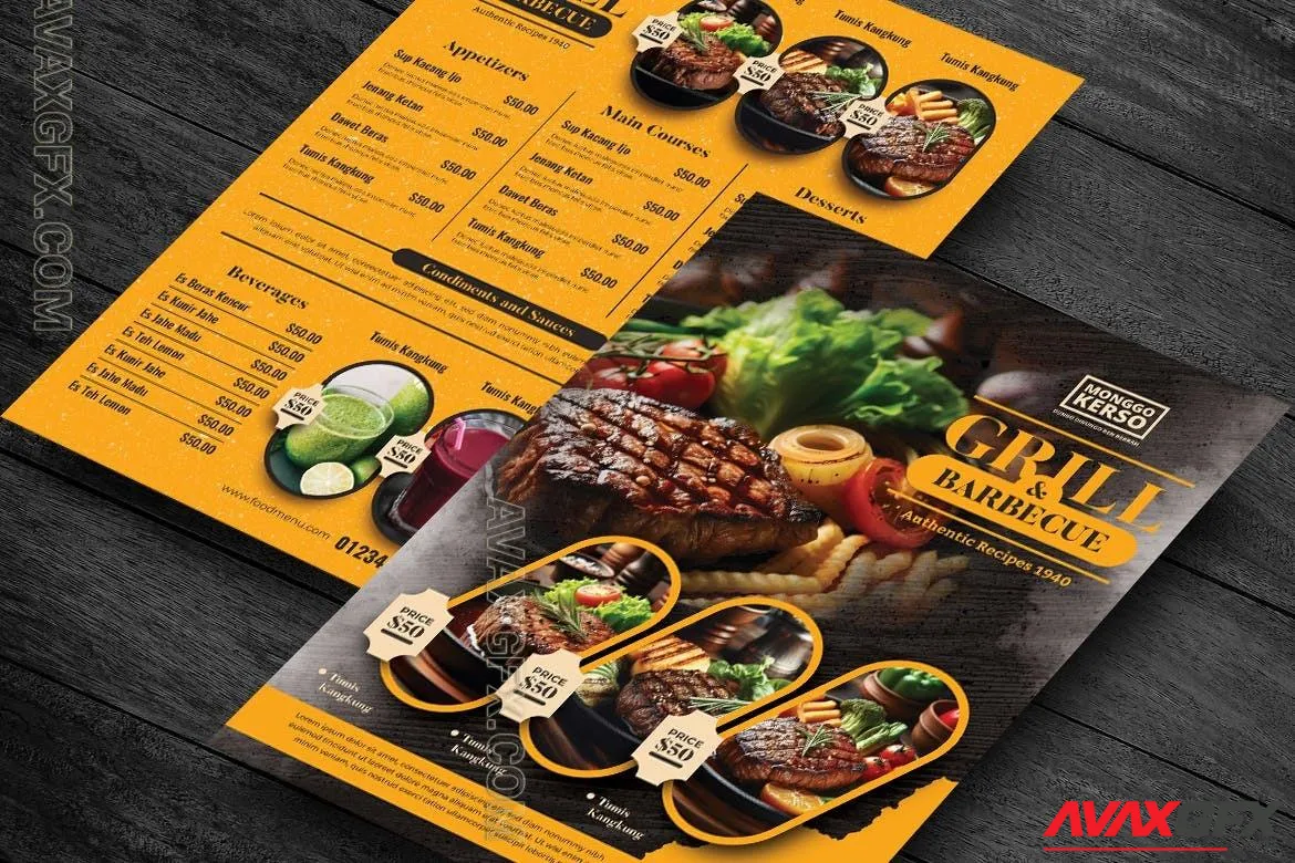 Grill and Barbecue Menu