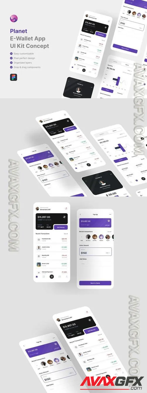Planet - E-Wallet App UI Kit