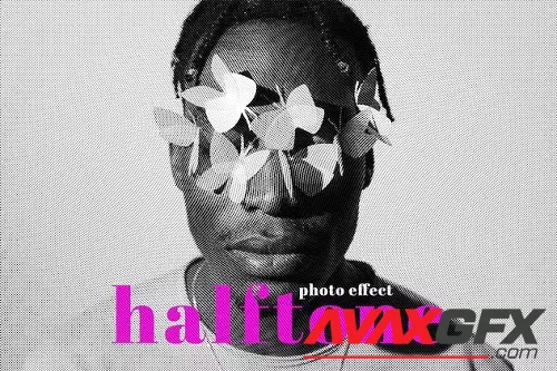 Halftone Duotone Photo Effect Template - T4LHZB3