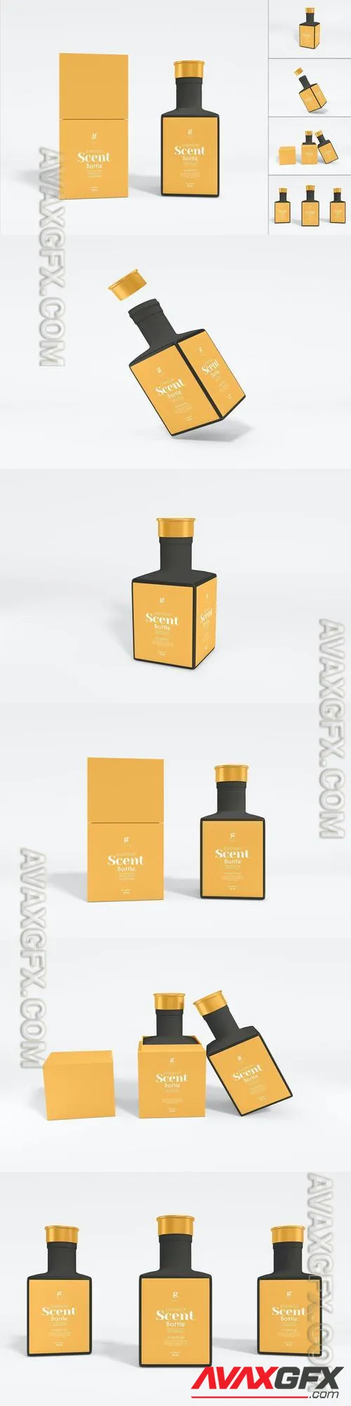 Perfume Spray Bottle Branding Mockup Set