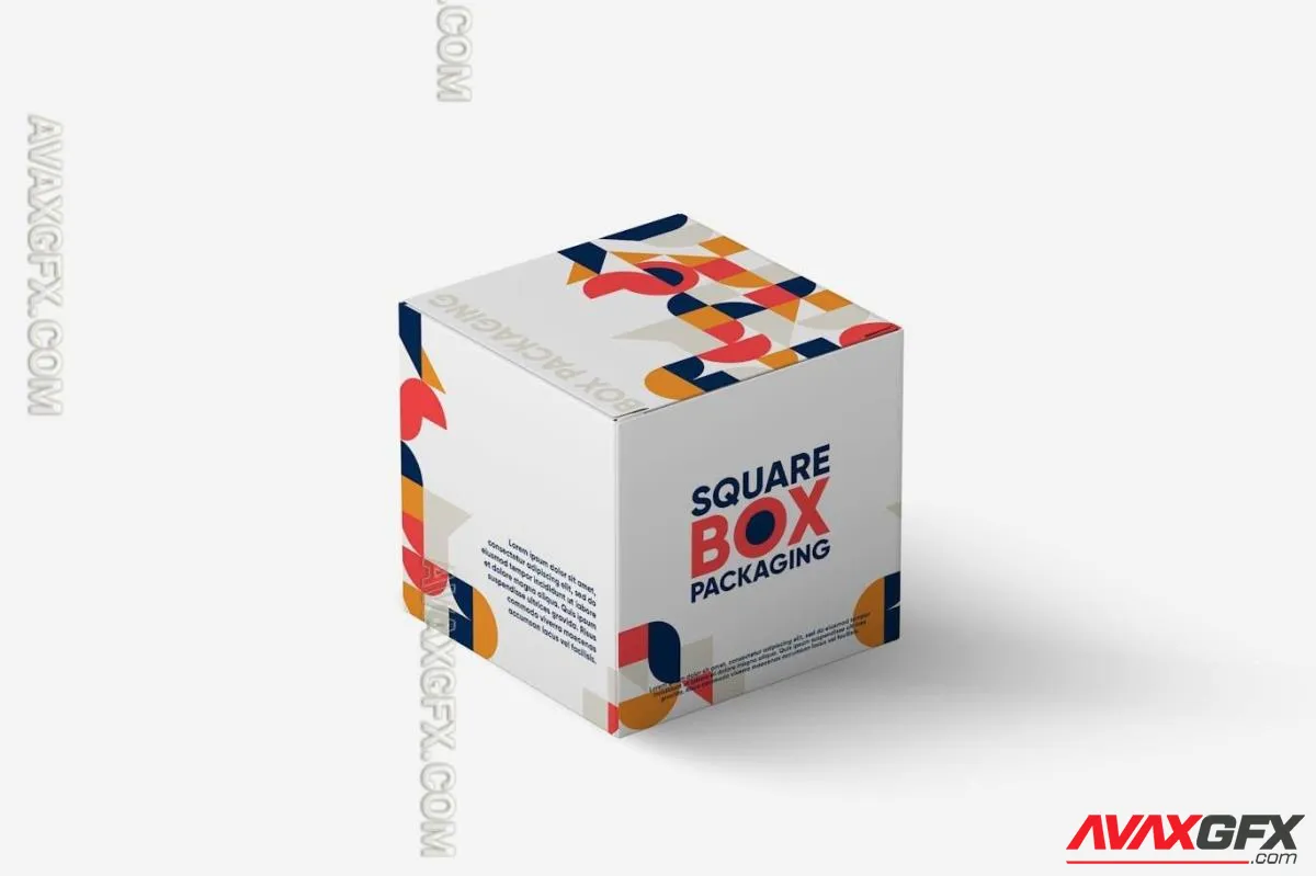 Square Package Box Mockups