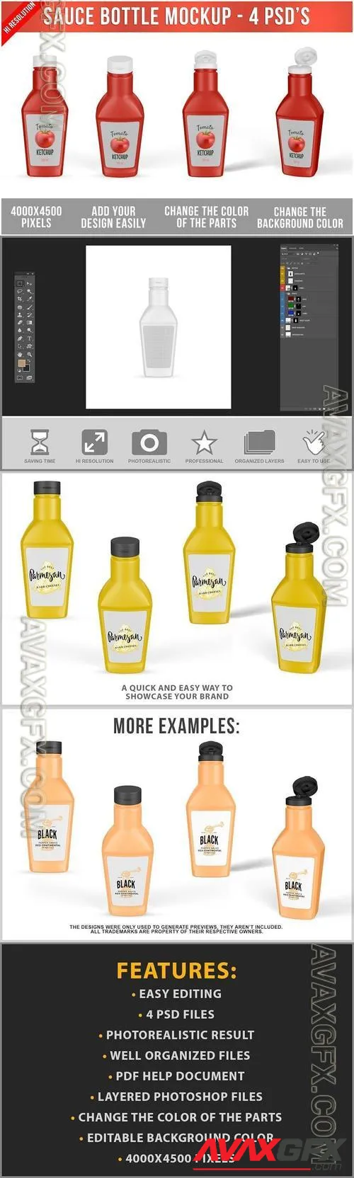 Sauce Bottle Mockup