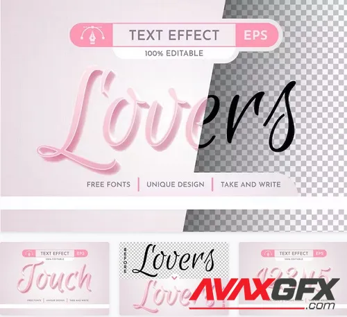 lovers Editable Text Effect - 92008246