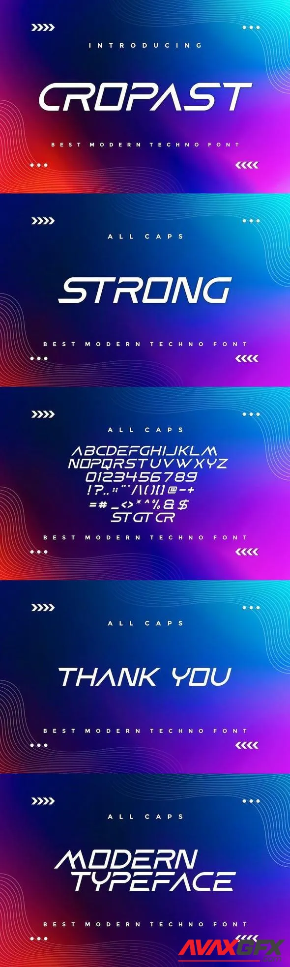 Cropast - Modern Techno Font