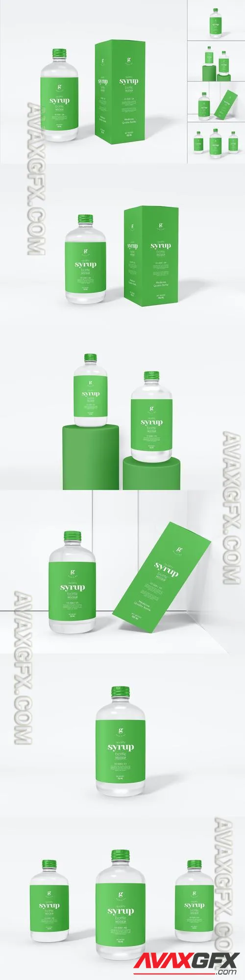 Medicine Bottle Branding Mockup Set