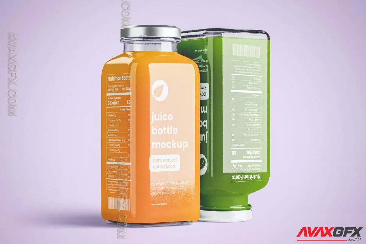 Juice Bottles Mockup