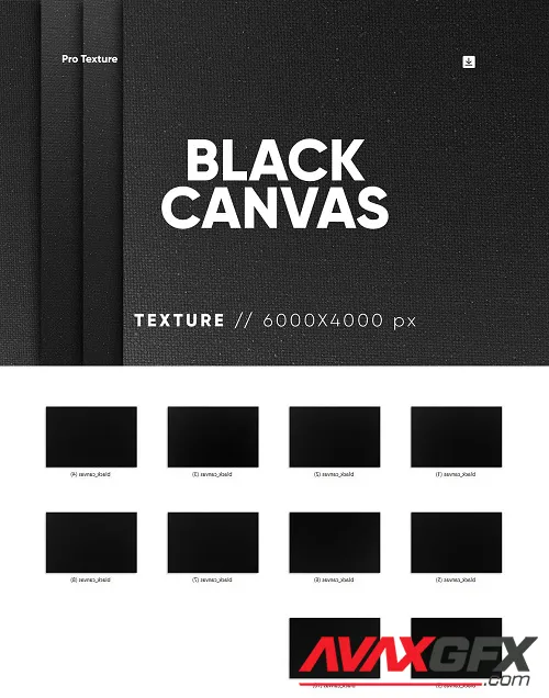 10 Black Canvas Texture HQ - 42154644