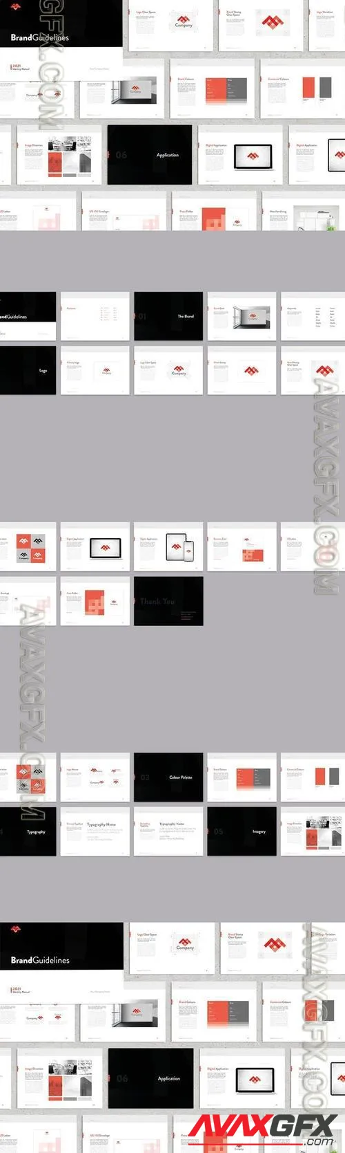 Brand Guidelines Black and Red Layout