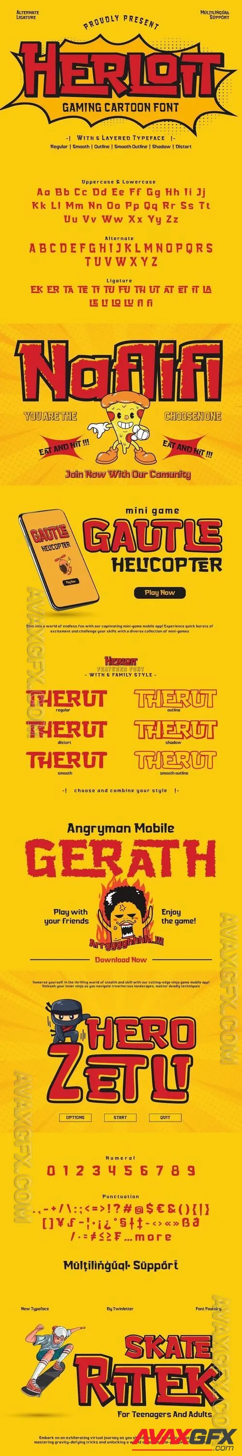 Herloit - Gaming Display Font