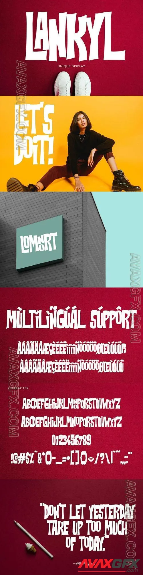Lankyl - Unique Display Font