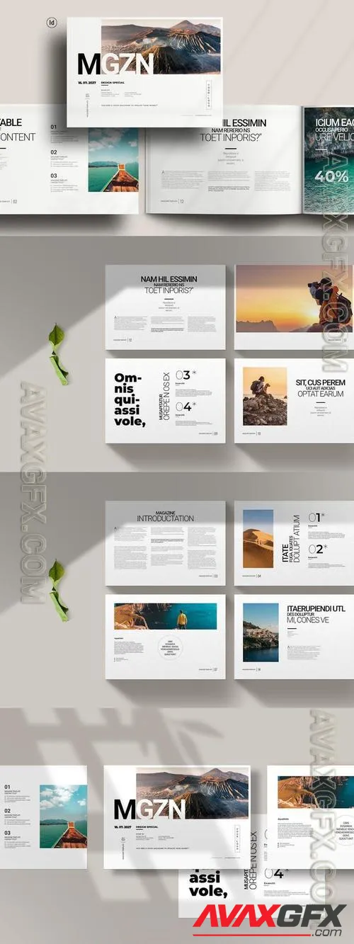 Corporate Magazine Landscape Template