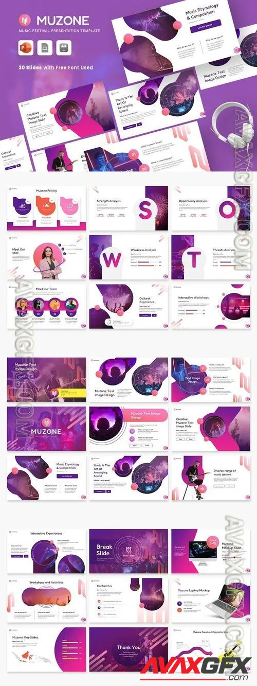 Muzone - Music Powerpoint Template