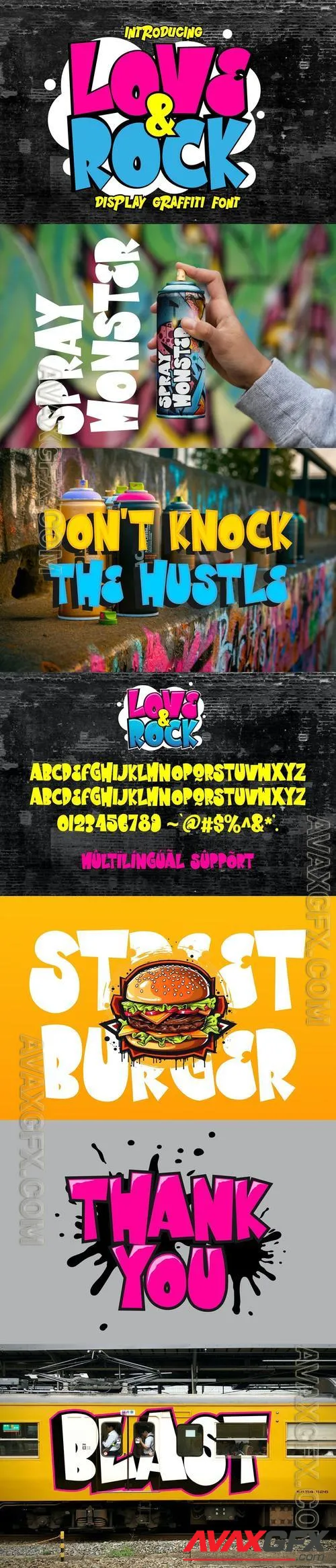 Love and Rock - Display Graffiti Font