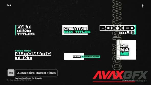 Autoresize Boxed Titles  AE 50560503 Videohive