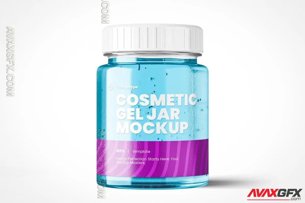 Cosmetic Jar with Gel Mockup