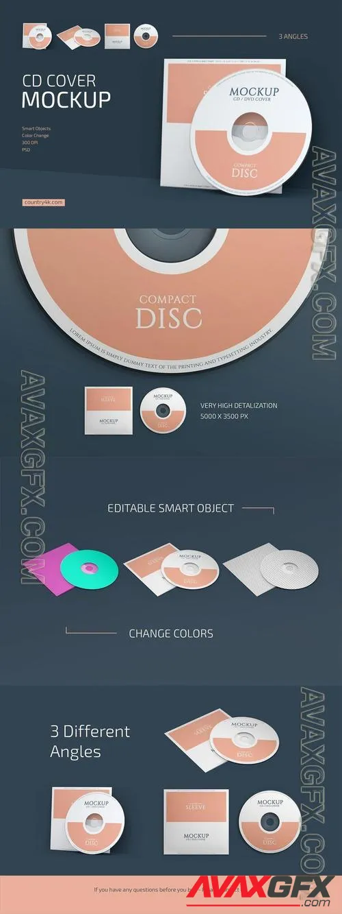 CD Cover Mockup Set