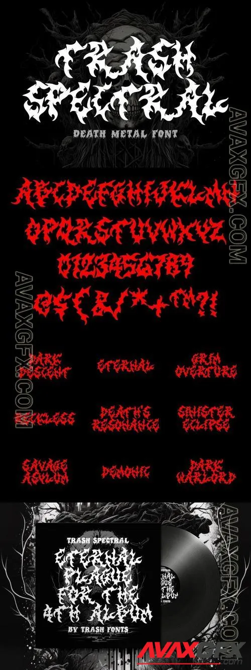 Trash Spectral - Death Metal Font