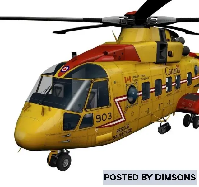 Aircraft AgustaWestland CH-149 Cormorant (PBR) - 3D Model