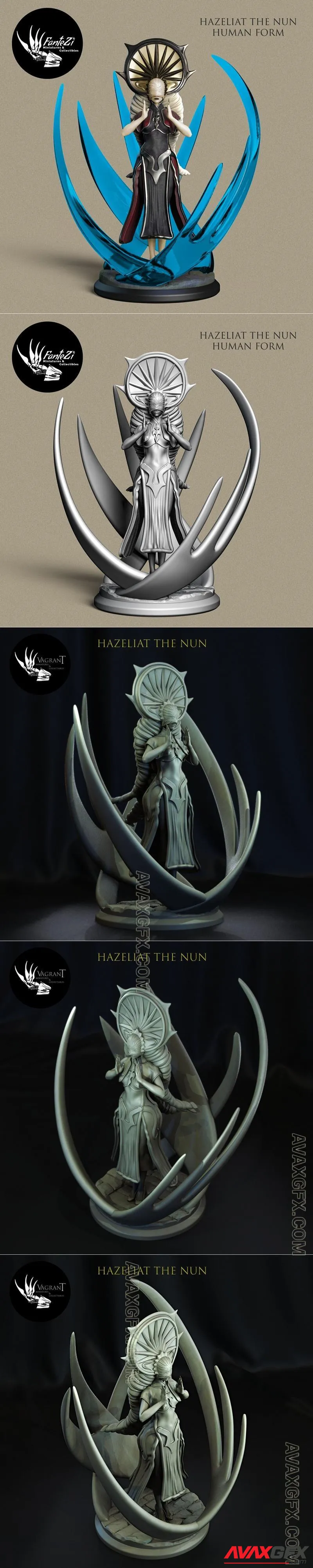 Hezaliat the Nun Human - STL 3D Model